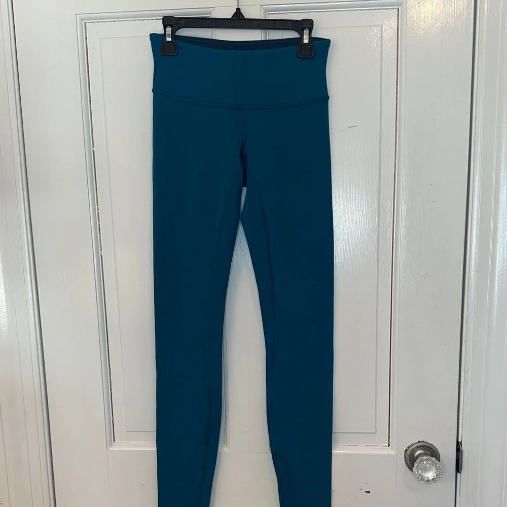 Lululemon Teal‎ High-Waist Active Leggings size 2 EUC